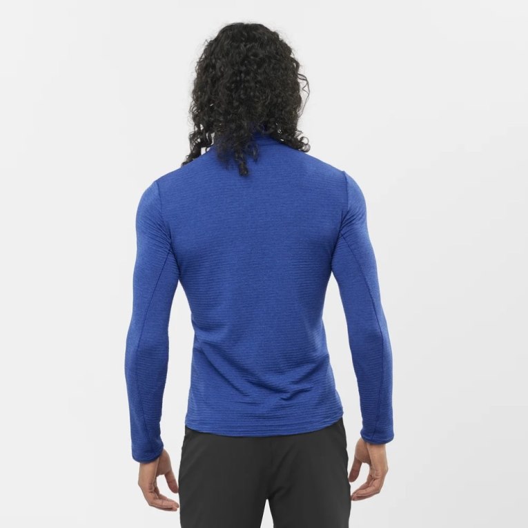 Moletom Salomon Outline Half Zip Masculino Azuis | PT P60148